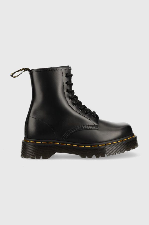 Dr. Martens Usnjeni nizki škornji Dr. Martens 1460 Bex Squared ženski, črna barva