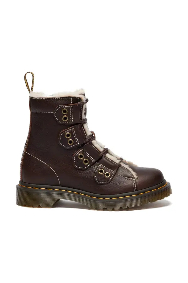 Dr. Martens Usnjeni nizki škornji Dr. Martens 1460 LTT Fur Lined