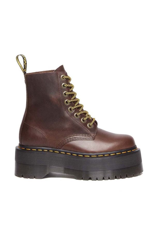 Dr. Martens Usnjeni nizki škornji Dr. Martens 1460 Pascal Max ženski, rjava barva, DM31102201