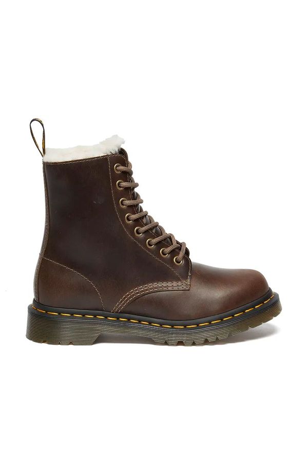 Dr. Martens Usnjeni nizki škornji Dr. Martens 1460 Pascal Serena ženski, rjava barva, DM32019777