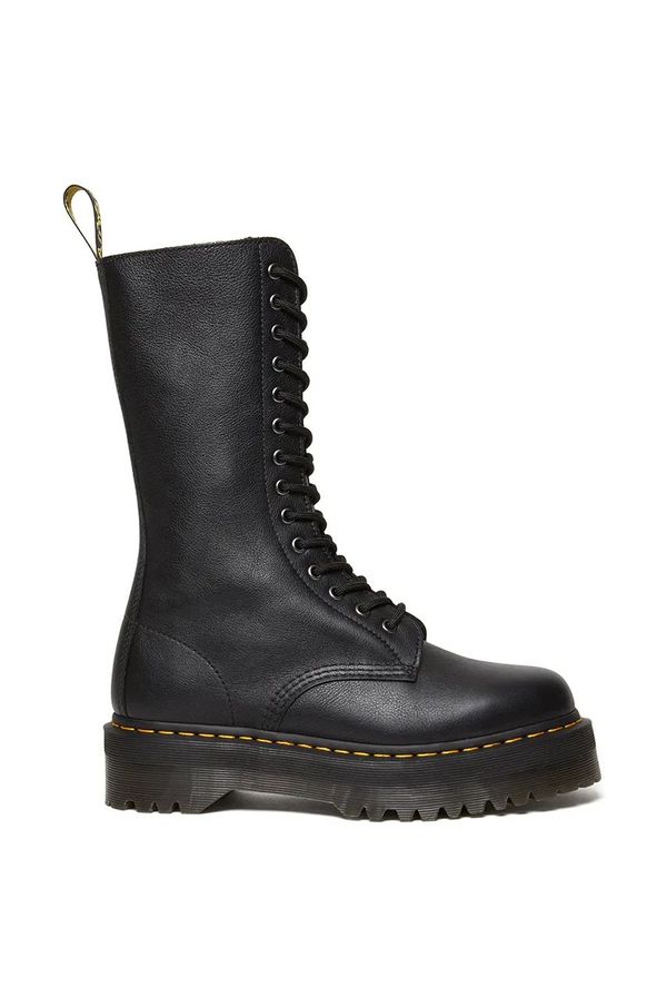 Dr. Martens Usnjeni nizki škornji Dr. Martens 1b99 Quad ženski, črna barva, DM31426001