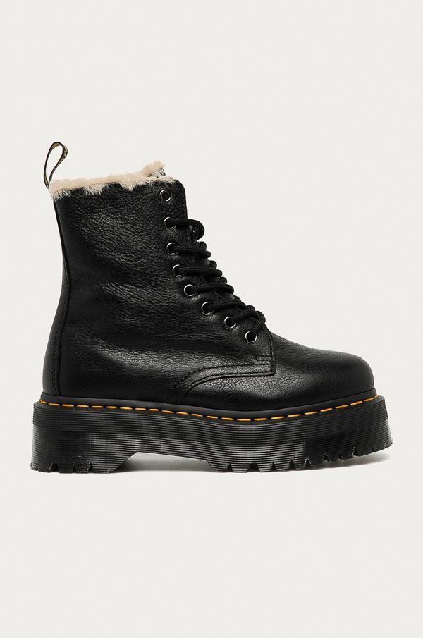 Dr. Martens Usnjeni nizki škornji Dr. Martens 25637001 Jadon Fl črna barva