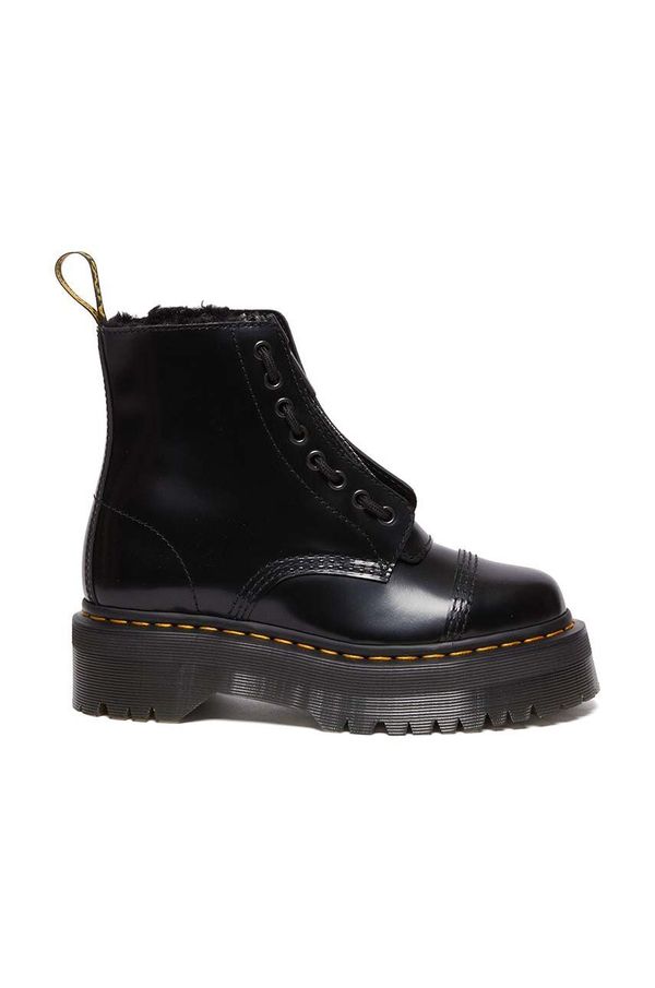 Dr. Martens Usnjeni nizki škornji Dr. Martens Sinclair FL ženski, črna barva, DM31213001