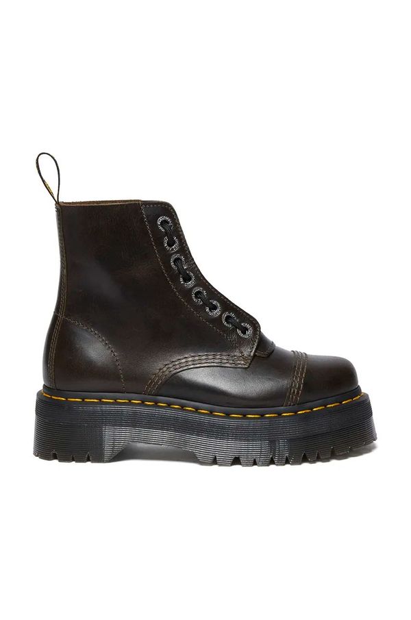 Dr. Martens Usnjeni nizki škornji Dr. Martens Sinclair ženski, rjava barva, DM31993302