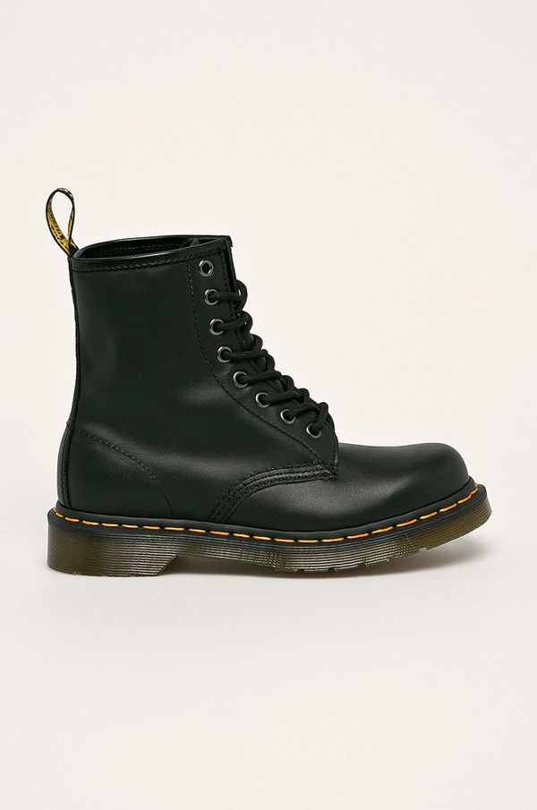 Dr. Martens Usnjeni nizki škornji Dr. Martens ženski, črna barva