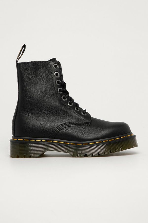 Dr. Martens Usnjeni nizki škornji Dr. Martens ženski, črna barva