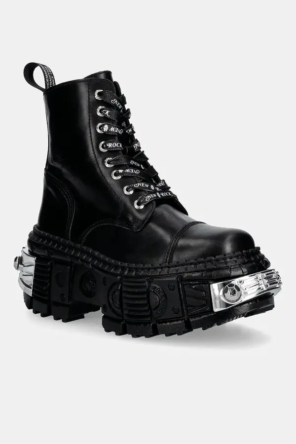 New Rock Usnjeni nizki škornji New Rock CRUST NEGRO,  TANK CASCO NEGRO POWER *