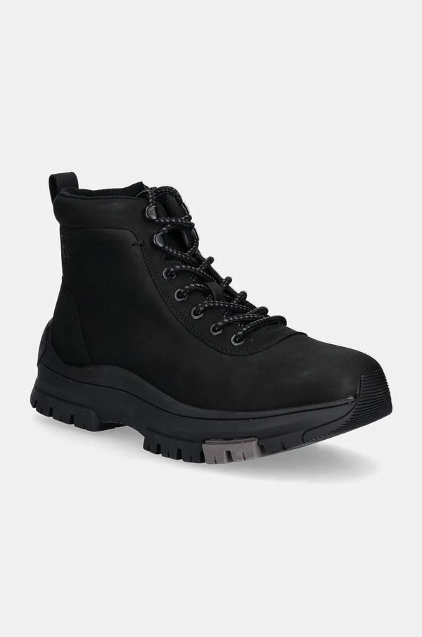 Calvin Klein Jeans Usnjeni piščančki Calvin Klein Jeans HYBRID WP BOOT LACEUP REBELLIOUS moški, črna barva, YM0YM01077