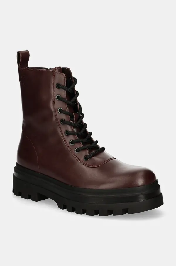 Calvin Klein Jeans Usnjeni piščančki Calvin Klein Jeans LUGGED LACE ZIP BOOT OXF LTH