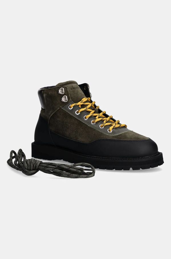Garment Project Usnjeni piščančki GARMENT PROJECT Olaf Lace-Up Boot moški, zelena barva, GPF2605