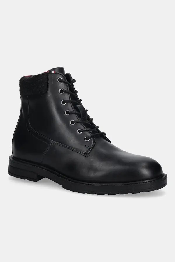Tommy Hilfiger Usnjeni piščančki Tommy Hilfiger CLEATED HILFIGER W LTH BOOT