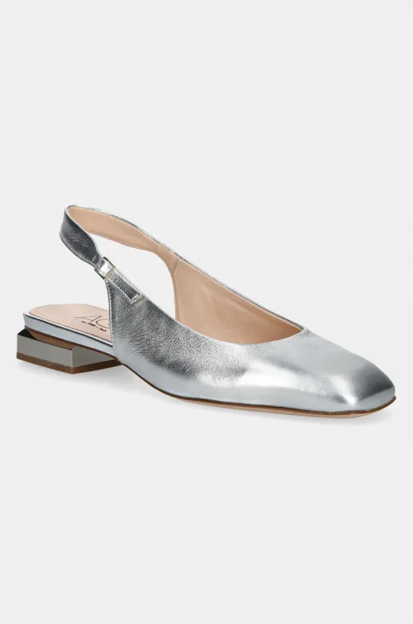 AGL Usnjeni salonarji AGL Angie L Sling B srebrna barva, D557006PCKB135G279