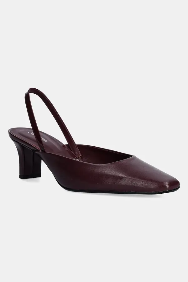 Calvin Klein Usnjeni salonarji Calvin Klein HEEL SLING PUMP 50 - LTH