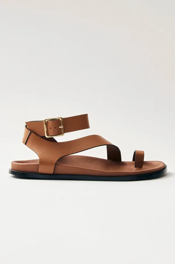 Alohas Usnjeni sandali Alohas Myles ženski, rjava barva, S100617-04