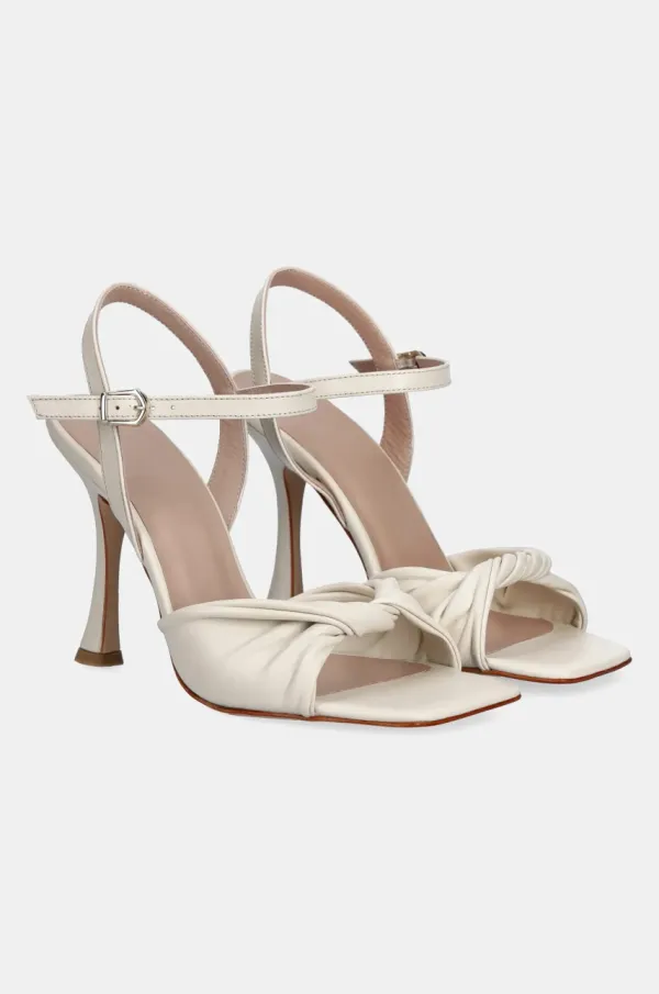 Answear Lab Usnjeni sandali Answear Lab bež barva