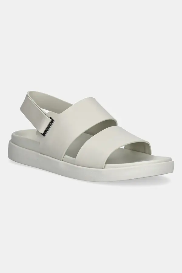 Calvin Klein Usnjeni sandali Calvin Klein FLAT ADJ SANDAL EYELET