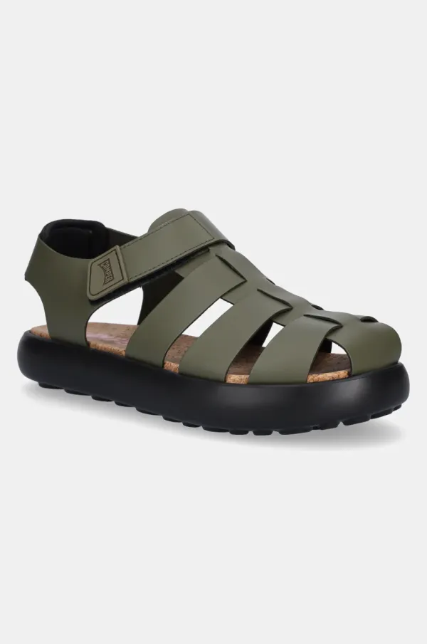 Camper Usnjeni sandali Camper Pelotas Flota Sandal moški, zelena barva, K100938-004