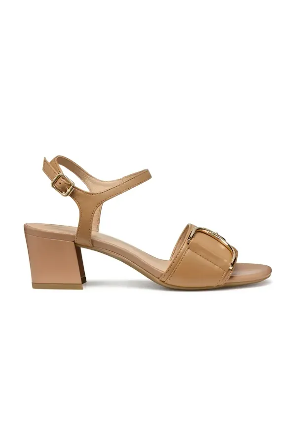 Geox Usnjeni sandali Geox D NEW ERAKLIA 50 rjava barva, D35RNB 000TU C5000