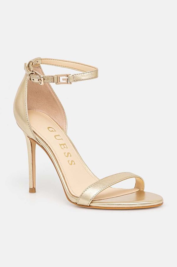 Guess Usnjeni sandali Guess KABAIL3 zlata barva, FL8KIL LEA03