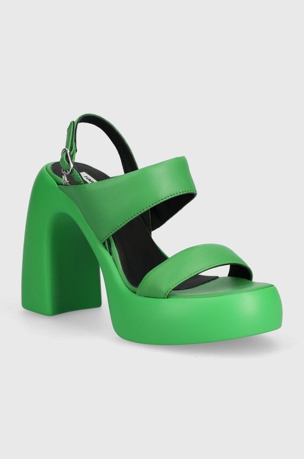 Karl Lagerfeld Usnjeni sandali Karl Lagerfeld ASTRAGON HI zelena barva, KL33724