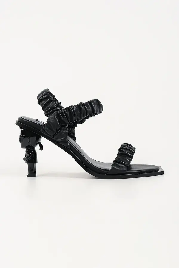 Karl Lagerfeld Usnjeni sandali Karl Lagerfeld Karl Nft Heel