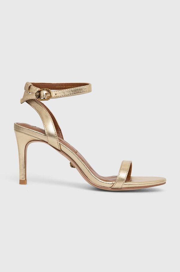 Kurt Geiger London Usnjeni sandali Kurt Geiger London Mayfair Strappy Sandal zlata barva, 2040961109