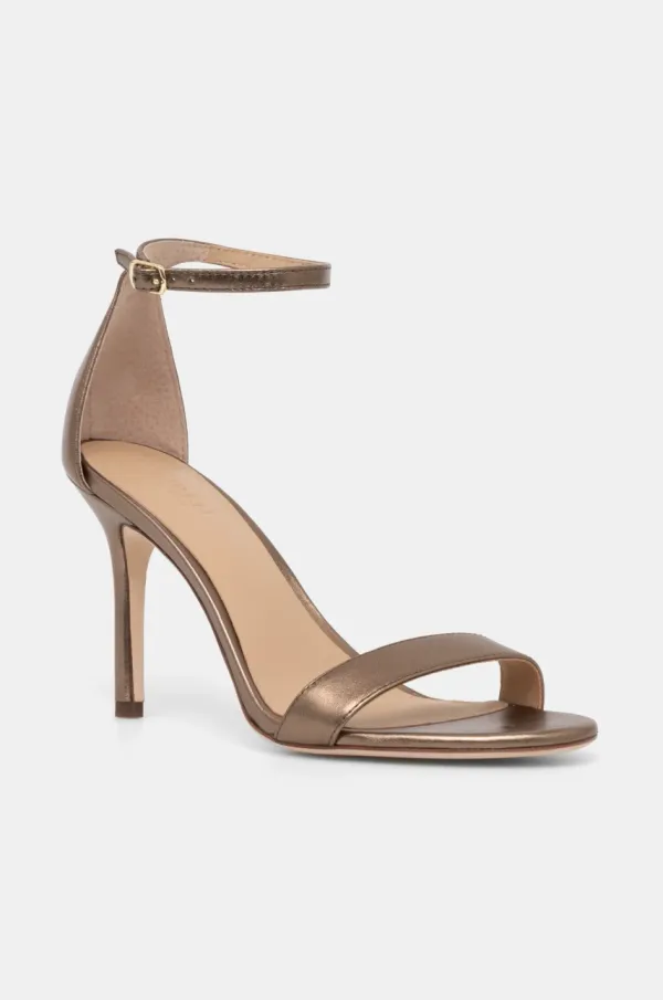 Lauren Ralph Lauren Usnjeni sandali Lauren Ralph Lauren Allie zlata barva, 802912334001
