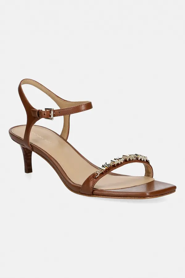 MICHAEL Michael Kors Usnjeni sandali MICHAEL Michael Kors Dina Kitten Sandal