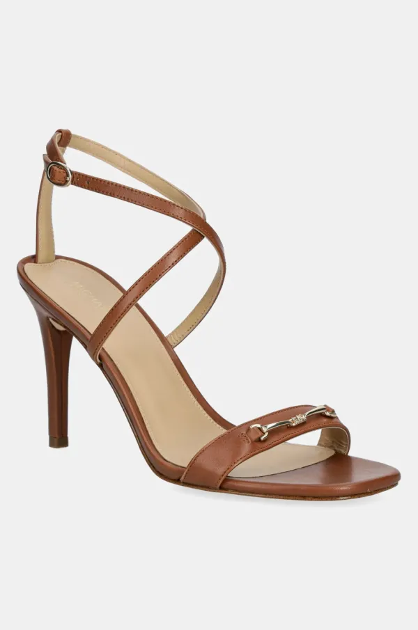 MICHAEL Michael Kors Usnjeni sandali MICHAEL Michael Kors Lena rjava barva, 40R5LEHS1L.230