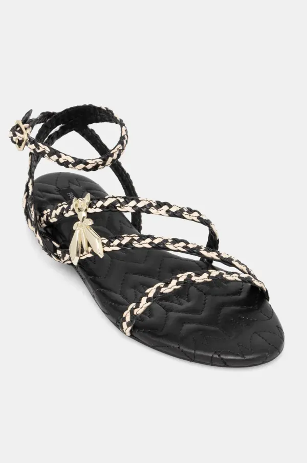 Patrizia Pepe Usnjeni sandali Patrizia Pepe ženski, črna barva, 8X0088 L109 X1HM