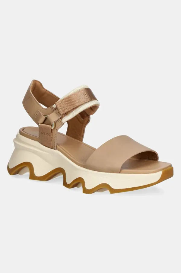 Sorel Usnjeni sandali Sorel KINETIC IMPACT Y ženski, bež barva, 2030461247