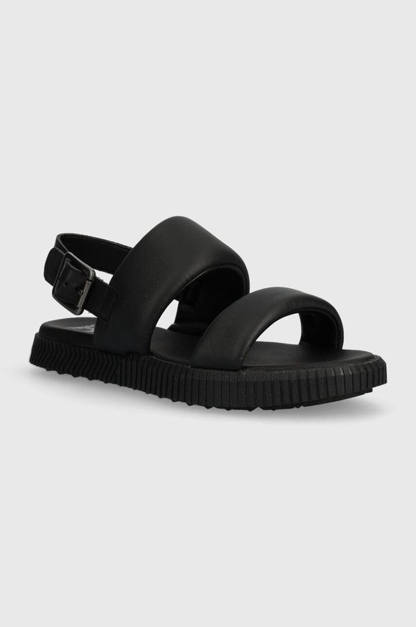 Sorel Usnjeni sandali Sorel ONA STREETWORKS GO-TO FL ženski, črna barva, 2070231010