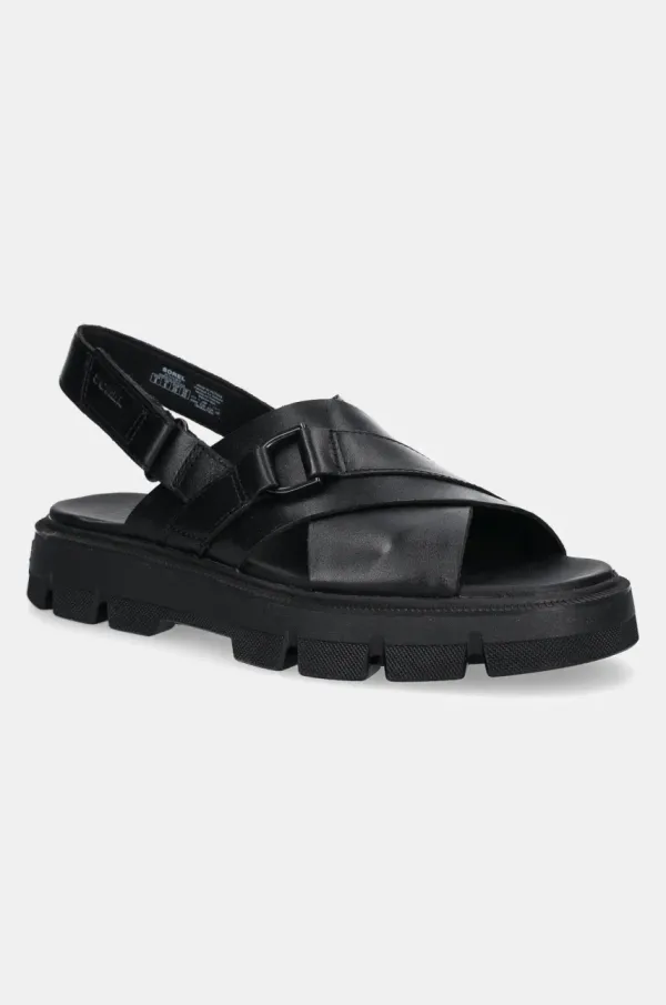 Sorel Usnjeni sandali Sorel REIN CB CRISSCROSS ženski, črna barva, 2114141010