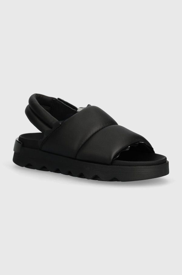 Sorel Usnjeni sandali Sorel VIIBE SLINGBACK ženski, črna barva, 2069941010
