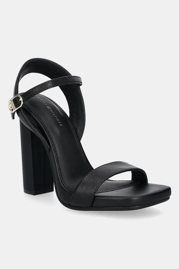 Tommy Hilfiger Usnjeni sandali Tommy Hilfiger HIGH HEEL LEATHER SANDAL