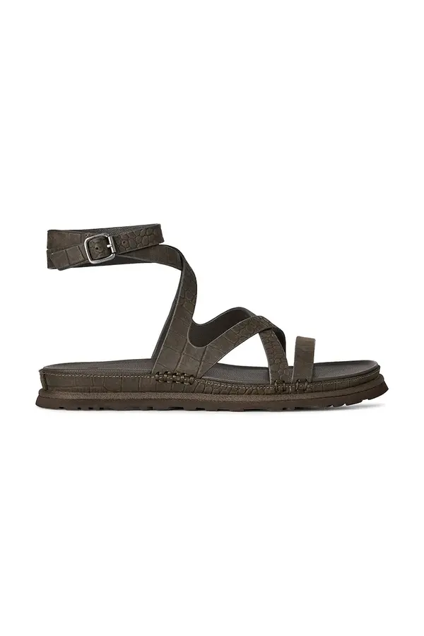 UGG Usnjeni sandali UGG W Goldengaze Embossed Ankle Wrap