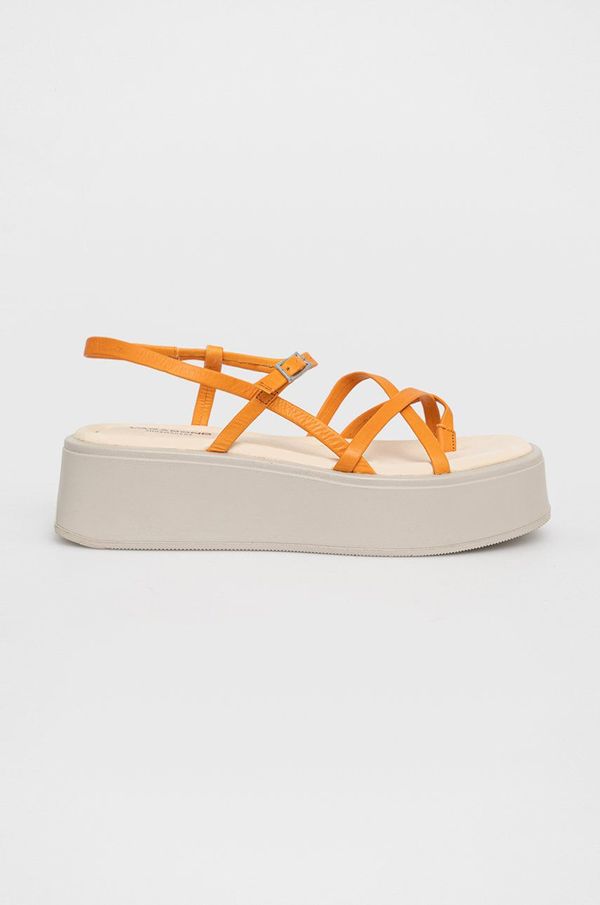 Vagabond Shoemakers Usnjeni sandali Vagabond Shoemakers Courtney ženski, oranžna barva