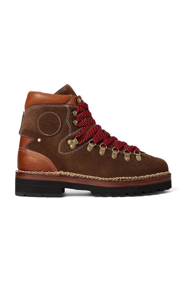 Polo Ralph Lauren Usnjeni zimski čevlji Polo Ralph Lauren Alpine Boot moški, rjava barva, 812845751002