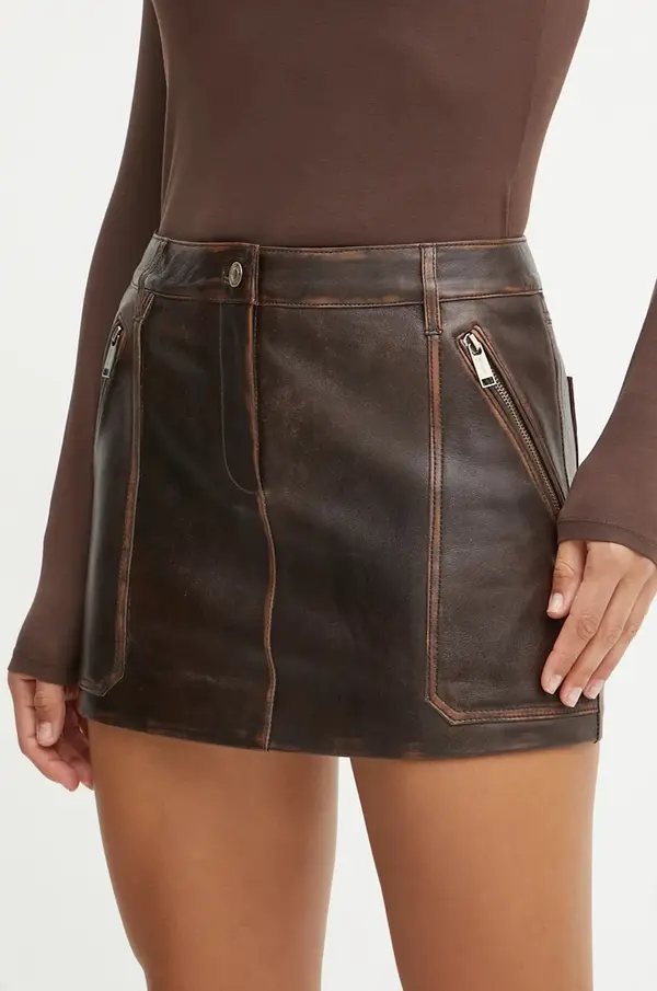 MICHAEL Michael Kors Usnjeno krilo MICHAEL Michael Kors