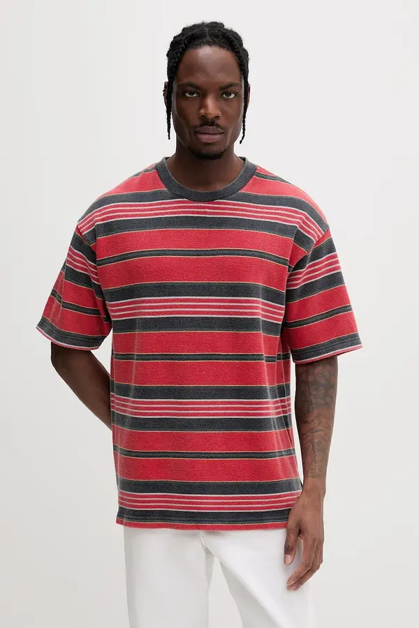 Vans Vans osnovna kratka moška bombažna majica Premium LX Pique Stripe SS