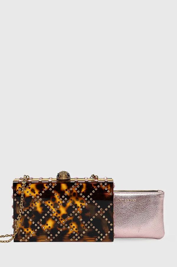 Kurt Geiger London Večerna torbica Kurt Geiger London QUILT BOX CLUTCH rjava barva, 2032635999