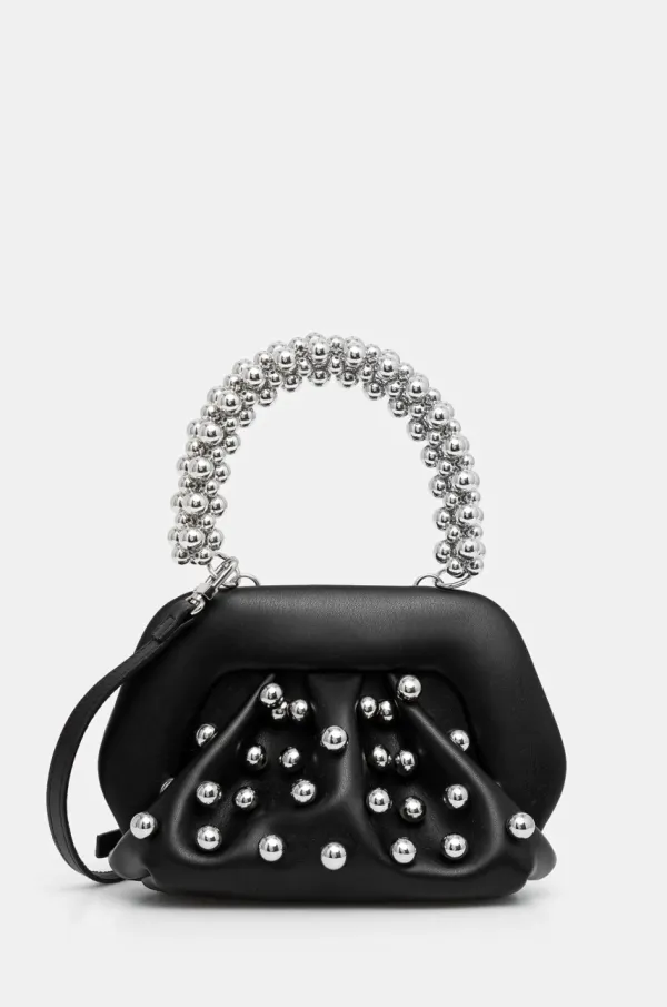 Themoire Večerna torbica Themoire črna barva, TMSR25GO1