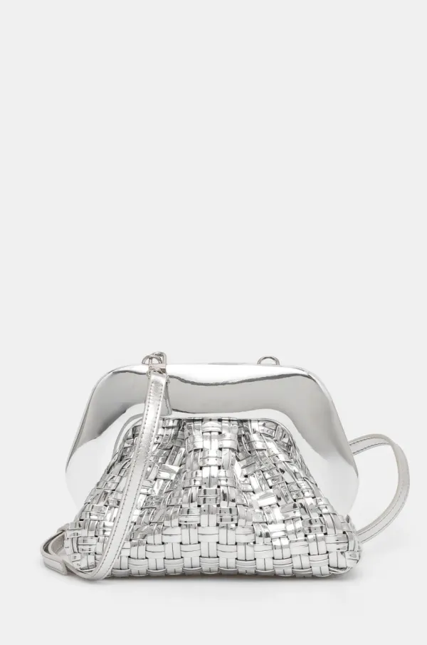 Themoire Večerna torbica Themoire srebrna barva, TMSR25GMWL18