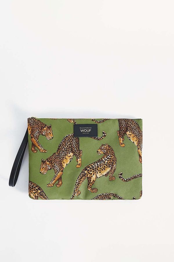 WOUF Večerna torbica WOUF Olive Leopard XL