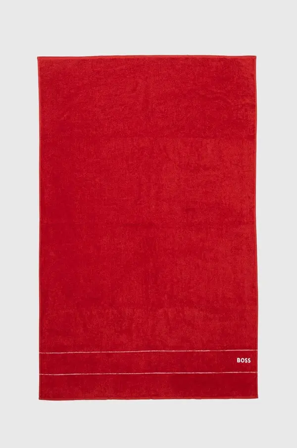 BOSS Velika bombažna brisača BOSS Plain Red 100 x 150 cm