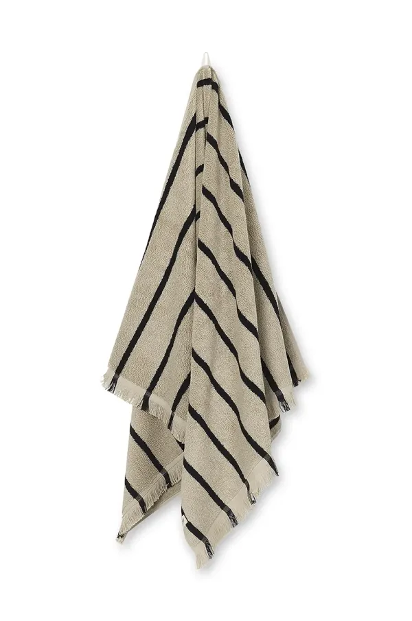 ferm LIVING Velika bombažna brisača ferm LIVING Alee bež barva