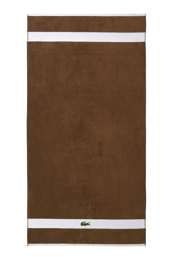Lacoste Velika bombažna brisača Lacoste LCASUAL Pecan 90 x 150 cm
