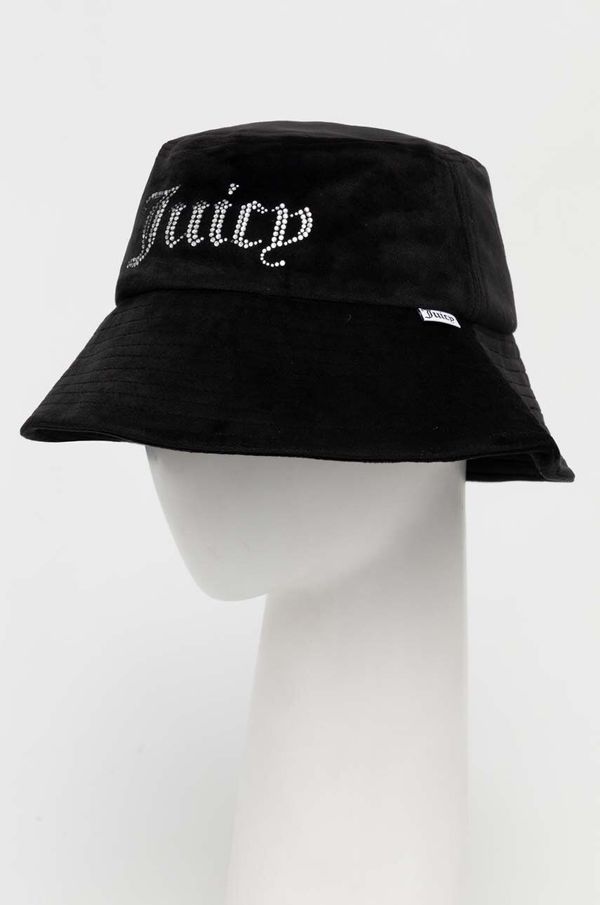 Juicy Couture Velur klobuk Juicy Couture črna barva