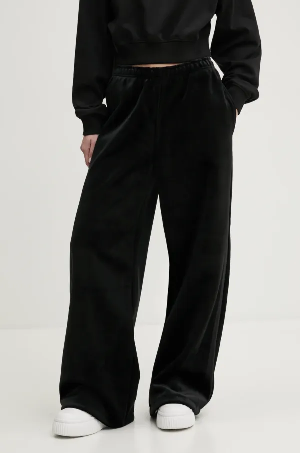 HUGO Velur spodnji del trenirke HUGO črna barva, 50534056