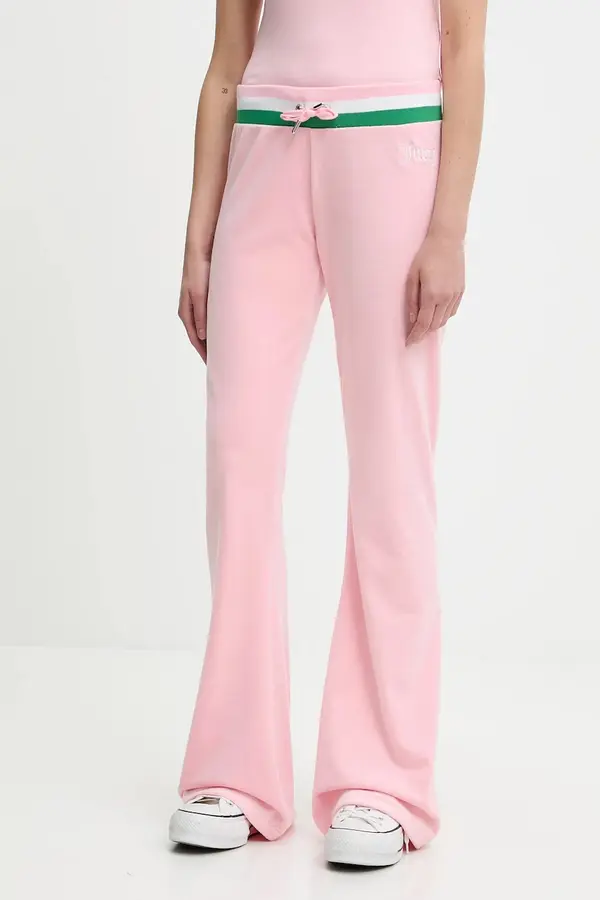 Juicy Couture Velur spodnji del trenirke Juicy Couture CHRISTINE STRIPE LOW RISE